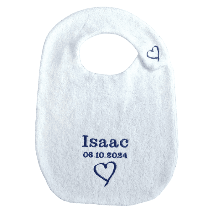 Bavoir personnalisé  broderie Bébé D'amour